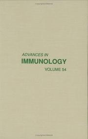 Cover of: Advances in Immunology, Volume 54 (Advances in Immunology)