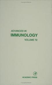 Cover of: Advances in Immunology, Volume 72 (Advances in Immunology)