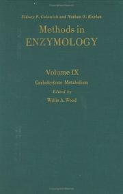 Cover of: Methods in Enzymology, Volume 9: Carbohydrate Metabolism