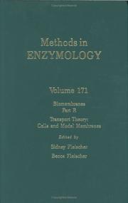 Cover of: Biomembranes, Part R: Transport Theory: Cells and Model Membranes, Volume 171: Volume 171: Biomembranes Part R (Methods in Enzymology)
