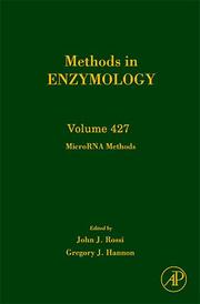 MicroRNA Methods, Volume 427 (Methods in Enzymology) (Methods in Enzymology) by John J. Rossi