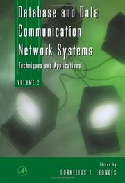 Cover of: Database and Data Communication Network Systems by Cornelius T. Leondes