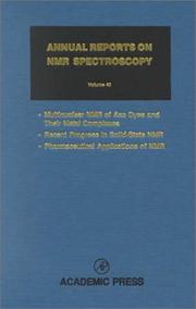 Cover of: Annual Reports on NMR Spectroscopy, Volume 42 (ANNUAL REPORTS ON NMR SPECTROS)