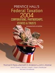 Cover of: Prentice Hall's Federal Taxation 2004: Corporations, Partnerships, Estates and Trusts