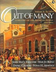 Cover of: Out of Many: A History of the American People, Volume A: To 1850 (3rd Edition)