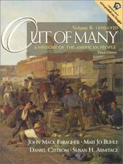 Cover of: Out of Many: A History of the American People, 3rd edition - Volume B: 1850 to 1920, Chapters 15-22