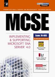 Cover of: MCSE: Implementing and Supporting Microsoft SNA Server 4.0