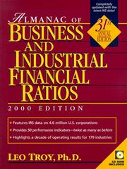 Almanac of Business and Industrial Financial Ratios 2000 by Leo Troy