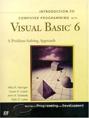 Cover of: Introduction to Computer Programming with Visual Basic 6: A Problem-Solving Approach