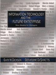 Cover of: Information Technology and the Future Enterprise : New Models for Managers