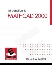 Cover of: Introduction to MathCAD 2000