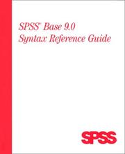 Cover of: SPSS Base 9.0 Syntax Reference Guide | 