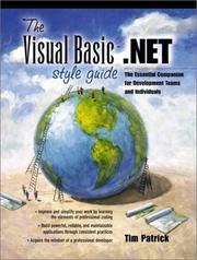 Cover of: The Visual Basic.NET Style Guide: The Essential Companion for Development Teams and Individuals