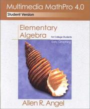 Cover of: Multimedia Mathpro 4.0: Elementary Algebra for College Students : Early Graphing