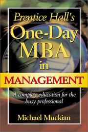 Cover of: Prentice Hall's One-Day MBA in Management