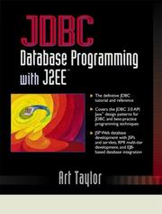 Cover of: JDBC: Database Programming with J2ee