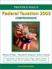 Cover of: Prentice Hall Federal Taxation 2003: Comprehensive