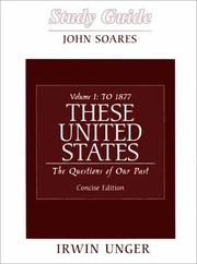 Cover of: These United States the Questions of Our Past