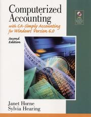 Cover of: Computerized Accounting with CA-Simply Accounting for Windows, Version 6.0 | Janet Horne