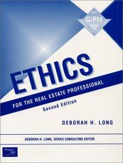Cover of: Ethics for the Real Estate Professional | Deborah H. Long