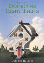 Cover of: Doing the Right Thing | Deborah H. Long