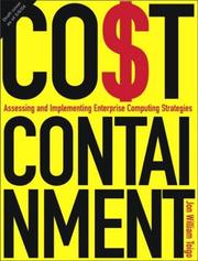Cover of: Cost Containment: Assessing and Implementing Enterprise Computing Strategies