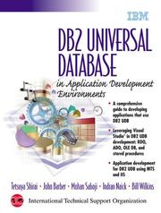 Cover of: DB2 Universal Database in Application Development Environments