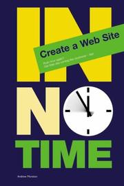 Cover of: Creating Web Pages in No Time (In No Time) by Andrew Moreton