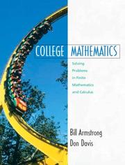 Cover of: College Mathematics by Bill Armstrong, Don Davis