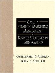 Cover of: Cases in Strategic Marketing Management | Guillermo D