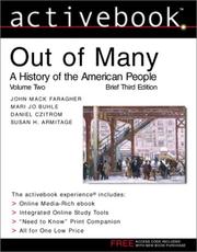 Cover of: Activebook for Out of Many by John Mack Faragher, Mari Jo Buhle, Daniel Czitrom, Susan H. Armitage