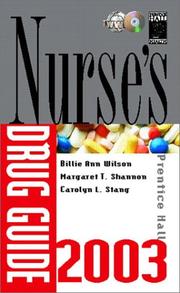 Cover of: Prentice Hall Nurse's Drug Guide 2003 by Billie Ann Wilson, Margaret T. Shannon, Carolyn L. Stang, Margaret Shannon