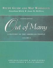 Cover of: Out of Many, Volume 2: A History of the American People: Study Guide and Map Workbook