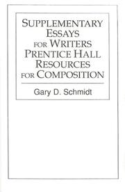 Cover of: Supplementary Essays for Writers: Prentice Hall Resources for Composition