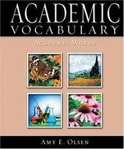 Cover of: Academic Vocabulary by Amy E. Olsen, Amy Olsen
