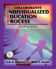 Cover of: Collaborative Individualized Education Process by Evie K. Gleckel, Ellen Koretz