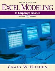 Cover of: Excel Modeling in Corporate Finance