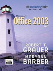 Cover of: Exploring Microsoft Office 2003 Brief- Adhesive Bound (The Exploring Series)