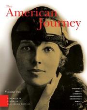 Cover of: American Journey, Teaching and Learning Classroom Edition, Volume 2, Chapters 16-31, The (3rd Edition) by David R. Goldfield, Virginia DeJohn Anderson, Jo Ann Argersinger, Peter H. Argersinger, William L. Barney, Robert M. Weir, Carl Abbott