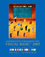 Cover of: Introduction to Programming Using Visual Basic 2005 & Microsoft Visual Basic 5 Express Package (6th Edition) by David I. Schneider