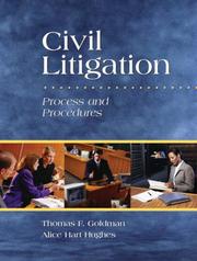 Cover of: Civil Litigation: Process and Procedures