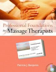 Cover of: Professional Foundations for Massage Therapists by Patricia J. Benjamin