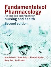 Cover of: Fundamentals of Pharmacology: An Applied Approach for Nursing and Health