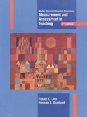 Cover of: Measurement (Student Manual) by Norman E. Gronlund