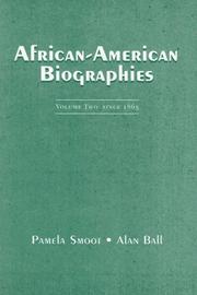 Cover of: African-American Biographies: Volume II: Since 1865