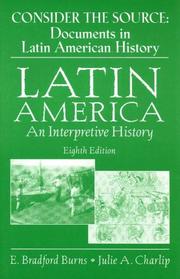 Cover of: Consider the Source: Documents in Latin American History