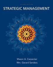 Cover of: Strategic Management: Concepts (2nd Edition)