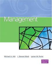 Cover of: Management (2nd Edition) by Michael Hitt, Stewart Black, Lyman W. Porter