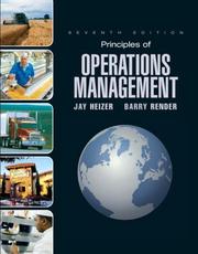 Cover of: Principles of Operations Mangement and Student CD and Student DVD Package (7th Edition)