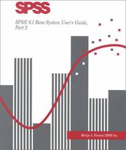 Cover of: SPSS 6.1 Base System User's Guide, Part 2